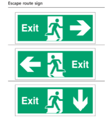 emergency escape sign
