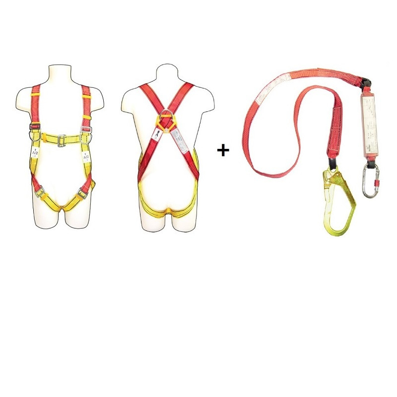 full body harness with shock absorber