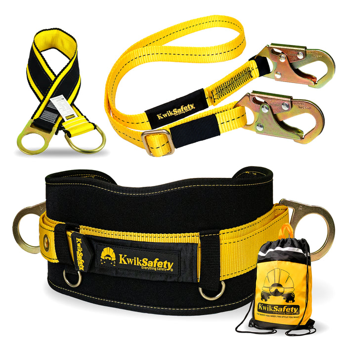 full body harness double lanyard shock absorber