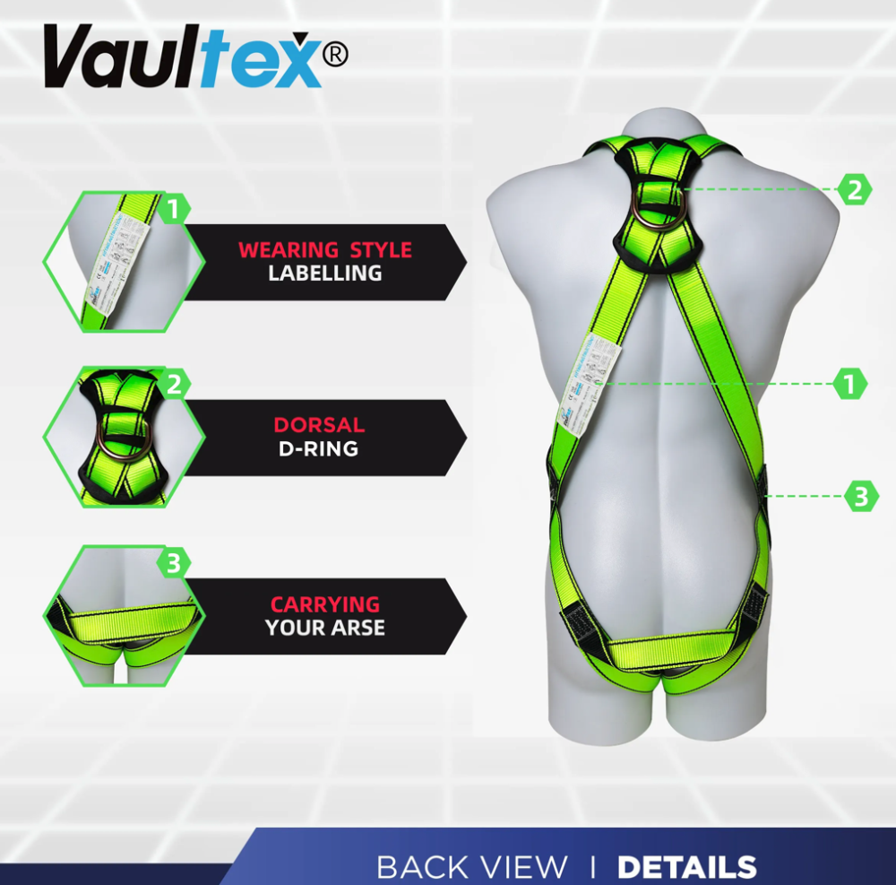 full body harness double lanyard with shock absorber