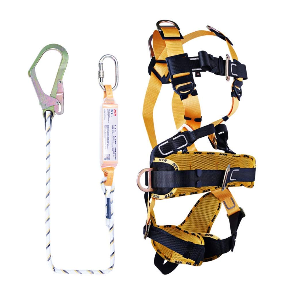 full body harness with double lanyard
