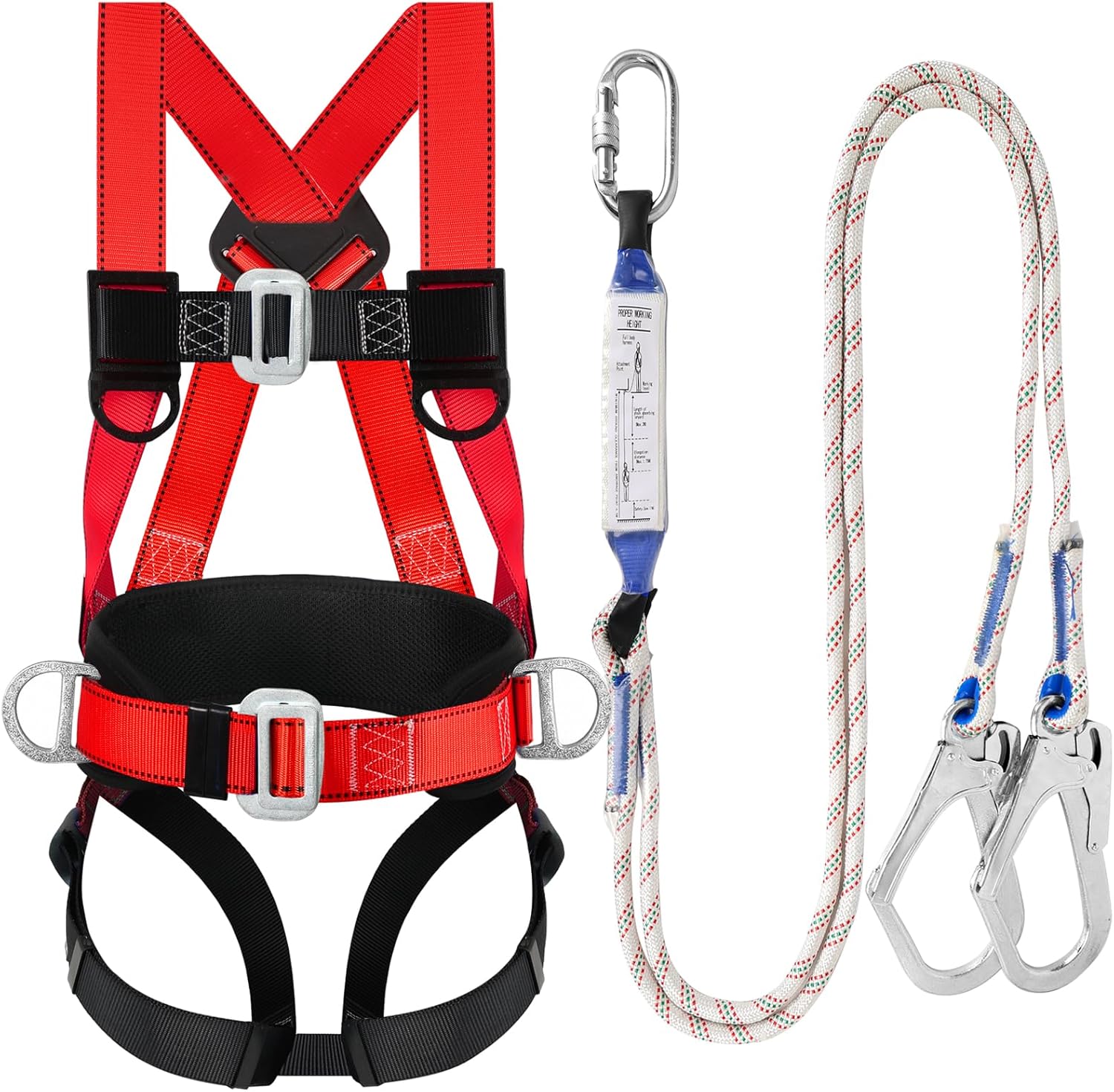 full body harness with lanyard